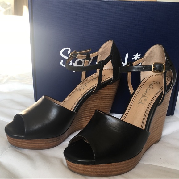 SPLENDID Davie Open Toe Platform Wedge Sandals - Picture 2 of 8